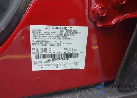 2021 Ford Ecosport Se z USA, uszkodzony, nr VIN MAJ3S2GE5MC440942